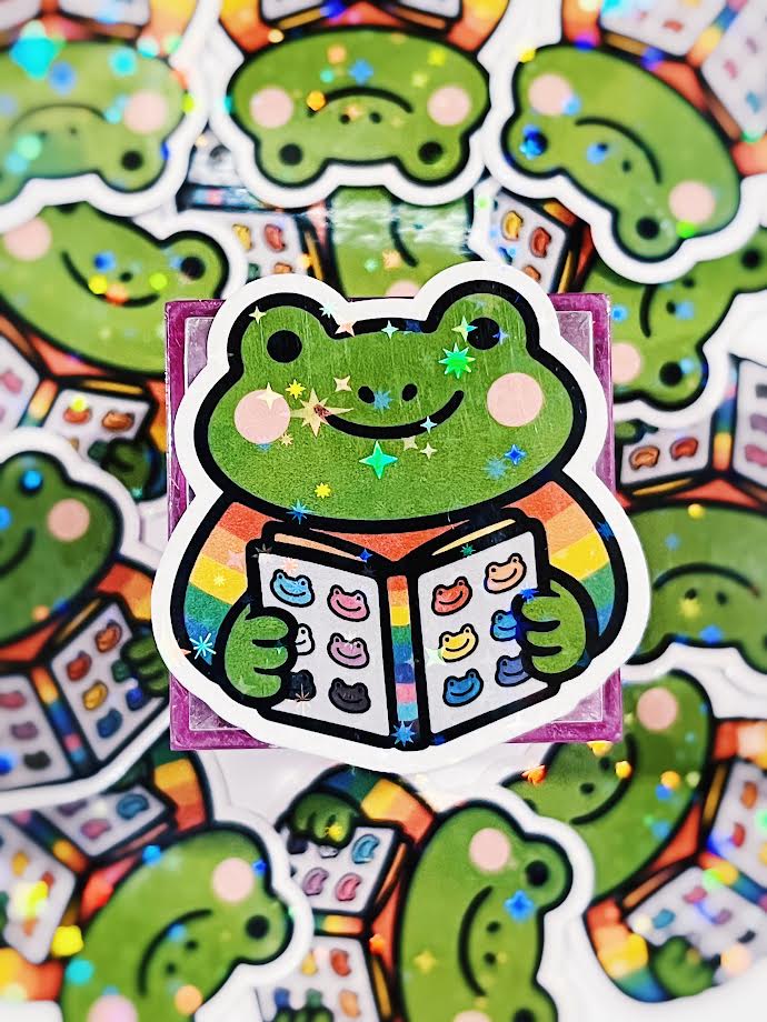 Pride Frog - Glitter Vinyl Sticker