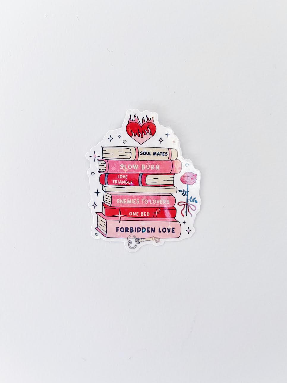 Romance Tropes Stack – Vinyl Sticker