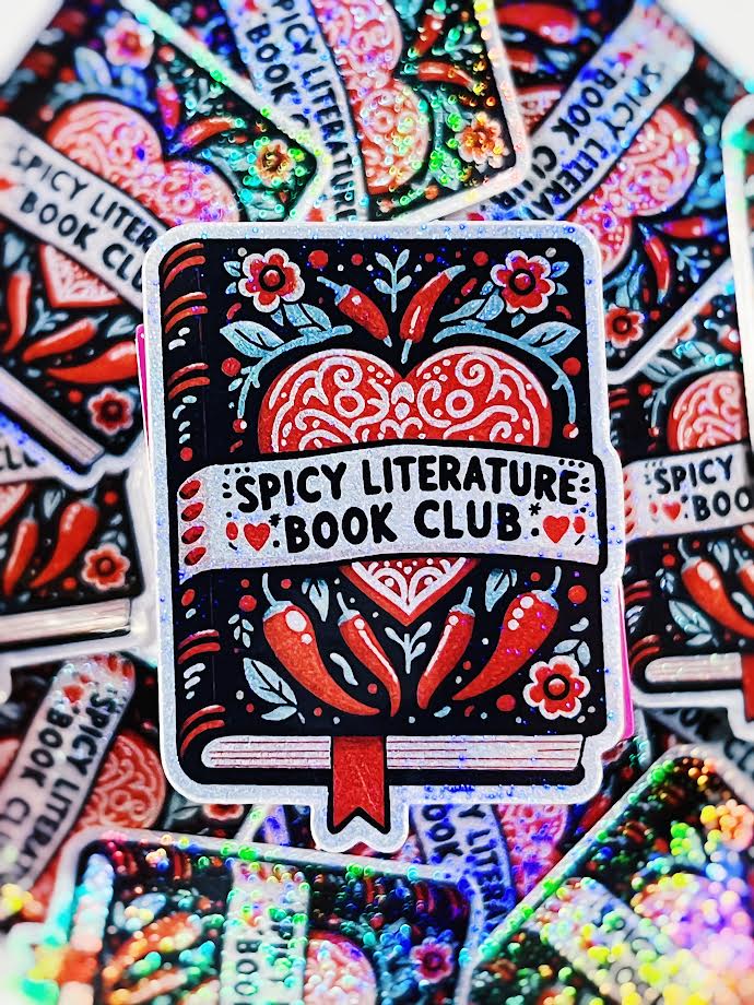 Spicy Literature Book Club - Glitter Vinyl Sticker