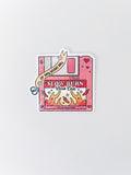 Spicy Slow Burn Floppy Disk – Holographic Vinyl Sticker