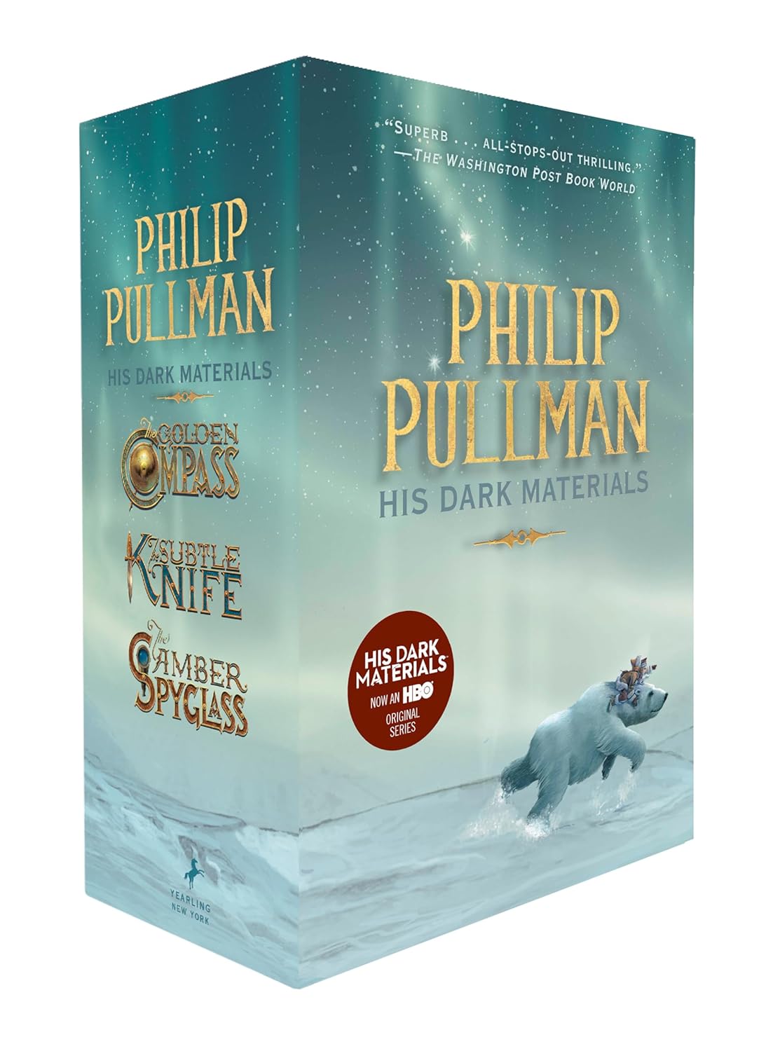 His Dark Materials 3-Book Paperback Boxed Set: The Golden Compass; The Subtle Knife; The Amber Spyglass - Philip Pullman (Pre-Loved)