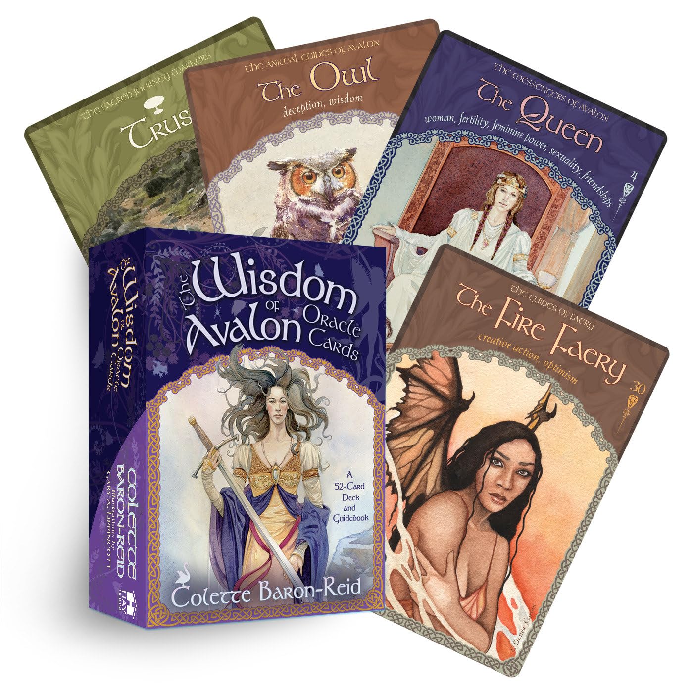 The Wisdom of Avalon Oracle Cards: A 52-Card Deck and Guidebook - Colette Baron-Reid (Pre-Loved)