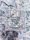 Fantasy Book Club Floppy Disk - Holographic Vinyl Sticker