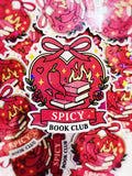 Spicy Book Club Heart - Holographic Vinyl Sticker